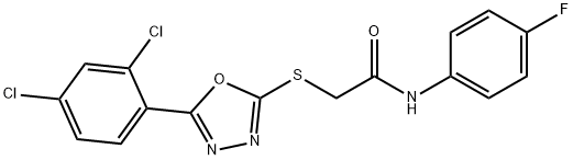 351166-66-0 2-[[5-(2,4-dichlorophenyl)-1,3,4-oxadiazol-2-yl]sulfanyl]-N-(4-fluorophenyl)acetamide