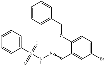 N-[(E)-(5-bromo-2-phenylmethoxyphenyl)methylideneamino]benzenesulfonamide 结构式