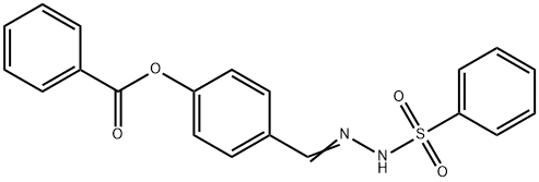 [4-[(E)-(benzenesulfonylhydrazinylidene)methyl]phenyl] benzoate 化学構造式