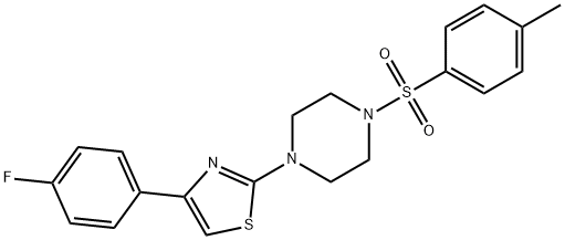 4-(4-fluorophenyl)-2-[4-(4-methylphenyl)sulfonylpiperazin-1-yl]-1,3-thiazole,352330-02-0,结构式