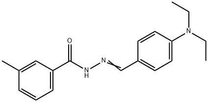 N-[(E)-[4-(diethylamino)phenyl]methylideneamino]-3-methylbenzamide Structure