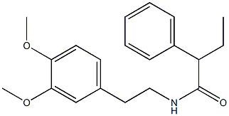 N-[2-(3,4-dimethoxyphenyl)ethyl]-2-phenylbutanamide 化学構造式