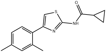 N-[4-(2,4-dimethylphenyl)-1,3-thiazol-2-yl]cyclopropanecarboxamide 化学構造式