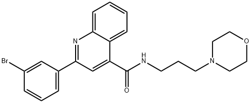 2-(3-bromophenyl)-N-(3-morpholin-4-ylpropyl)quinoline-4-carboxamide Struktur