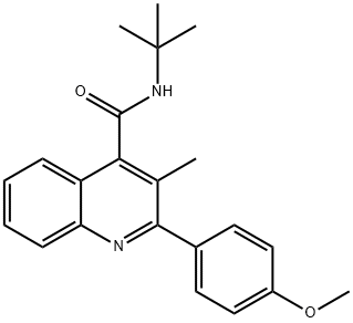 N-tert-butyl-2-(4-methoxyphenyl)-3-methylquinoline-4-carboxamide Structure