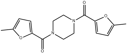 [4-(5-methylfuran-2-carbonyl)piperazin-1-yl]-(5-methylfuran-2-yl)methanone Structure