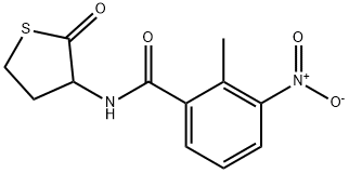 2-methyl-3-nitro-N-(2-oxothiolan-3-yl)benzamide Structure
