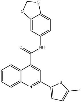 N-(1,3-benzodioxol-5-yl)-2-(5-methylthiophen-2-yl)quinoline-4-carboxamide Structure