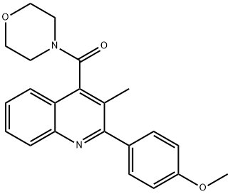 [2-(4-methoxyphenyl)-3-methylquinolin-4-yl]-morpholin-4-ylmethanone 化学構造式