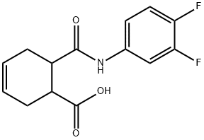 6-[(3,4-difluorophenyl)carbamoyl]cyclohex-3-ene-1-carboxylic acid Structure