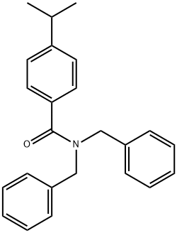 N,N-ジベンジル-p-イソプロピルベンズアミド 化学構造式