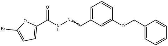 5-bromo-N-[(E)-(3-phenylmethoxyphenyl)methylideneamino]furan-2-carboxamide Structure