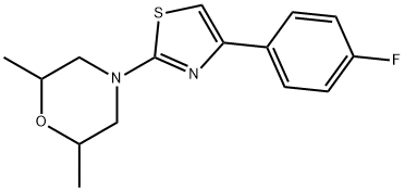 4-[4-(4-fluorophenyl)-1,3-thiazol-2-yl]-2,6-dimethylmorpholine 化学構造式