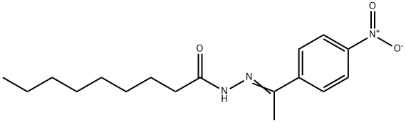 N-[(Z)-1-(4-nitrophenyl)ethylideneamino]nonanamide Structure