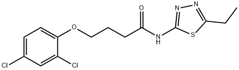 4-(2,4-dichlorophenoxy)-N-(5-ethyl-1,3,4-thiadiazol-2-yl)butanamide Structure