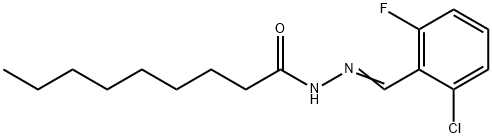 N-[(E)-(2-chloro-6-fluorophenyl)methylideneamino]nonanamide Structure