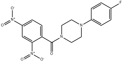 (2,4-dinitrophenyl)-[4-(4-fluorophenyl)piperazin-1-yl]methanone 结构式