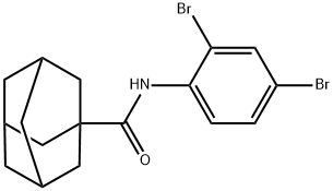 N-(2,4-dibromophenyl)adamantane-1-carboxamide 化学構造式