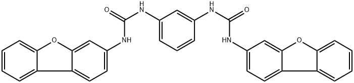 1-dibenzofuran-3-yl-3-[3-(dibenzofuran-3-ylcarbamoylamino)phenyl]urea Structure