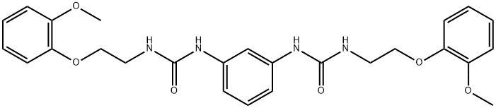 1-[2-(2-methoxyphenoxy)ethyl]-3-[3-[2-(2-methoxyphenoxy)ethylcarbamoylamino]phenyl]urea Structure