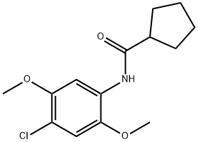 N-(4-chloro-2,5-dimethoxyphenyl)cyclopentanecarboxamide 化学構造式