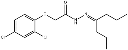 2-(2,4-dichlorophenoxy)-N-(heptan-4-ylideneamino)acetamide 化学構造式