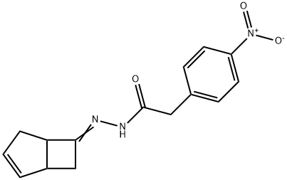 N-[(Z)-7-bicyclo[3.2.0]hept-3-enylideneamino]-2-(4-nitrophenyl)acetamide Struktur