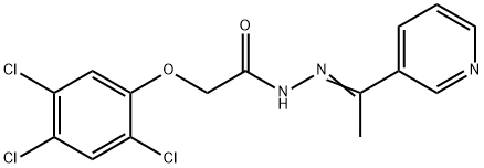 N-[(E)-1-pyridin-3-ylethylideneamino]-2-(2,4,5-trichlorophenoxy)acetamide Structure