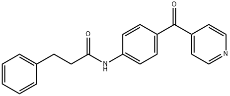 3-phenyl-N-[4-(pyridine-4-carbonyl)phenyl]propanamide,356084-33-8,结构式