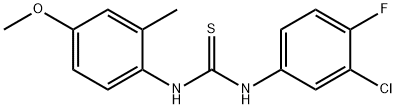 1-(3-chloro-4-fluorophenyl)-3-(4-methoxy-2-methylphenyl)thiourea Structure