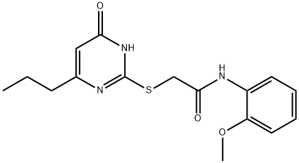 N-(2-methoxyphenyl)-2-[(4-oxo-6-propyl-1H-pyrimidin-2-yl)sulfanyl]acetamide Structure