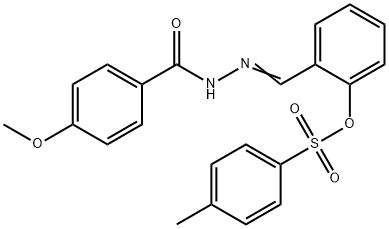 [2-[(E)-[(4-methoxybenzoyl)hydrazinylidene]methyl]phenyl] 4-methylbenzenesulfonate 结构式