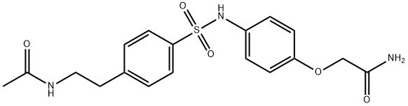 2-[4-[[4-(2-acetamidoethyl)phenyl]sulfonylamino]phenoxy]acetamide Struktur