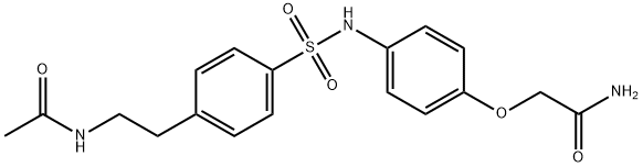 2-[4-[[4-(2-acetamidoethyl)phenyl]sulfonylamino]phenoxy]acetamide Structure