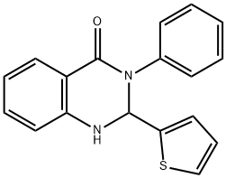 3-phenyl-2-thiophen-2-yl-1,2-dihydroquinazolin-4-one Struktur