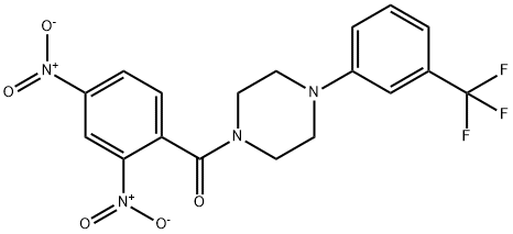 (2,4-dinitrophenyl)-[4-[3-(trifluoromethyl)phenyl]piperazin-1-yl]methanone Structure