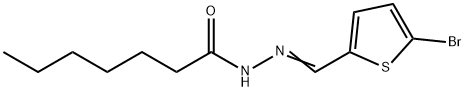 N-[(E)-(5-bromothiophen-2-yl)methylideneamino]heptanamide 结构式