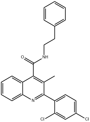 2-(2,4-dichlorophenyl)-3-methyl-N-(2-phenylethyl)quinoline-4-carboxamide Struktur