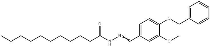 N-[(E)-(3-methoxy-4-phenylmethoxyphenyl)methylideneamino]undecanamide Structure