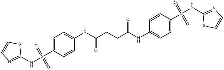 N,N'-bis[4-(1,3-thiazol-2-ylsulfamoyl)phenyl]butanediamide,36474-76-7,结构式