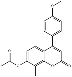 [4-(4-methoxyphenyl)-8-methyl-2-oxochromen-7-yl] acetate 结构式