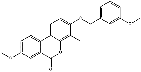 8-methoxy-3-[(3-methoxyphenyl)methoxy]-4-methylbenzo[c]chromen-6-one,370583-20-3,结构式