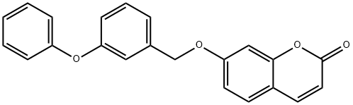 7-[(3-phenoxyphenyl)methoxy]chromen-2-one 化学構造式