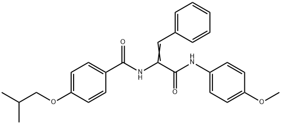 N-[(E)-3-(4-methoxyanilino)-3-oxo-1-phenylprop-1-en-2-yl]-4-(2-methylpropoxy)benzamide Struktur