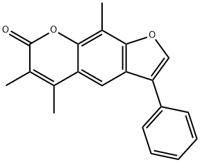 5,6,9-trimethyl-3-phenylfuro[3,2-g]chromen-7-one Structure