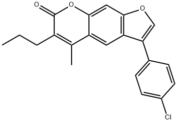 3-(4-chlorophenyl)-5-methyl-6-propylfuro[3,2-g]chromen-7-one Structure