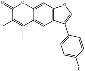 3-(4-fluorophenyl)-5,6-dimethylfuro[3,2-g]chromen-7-one Structure