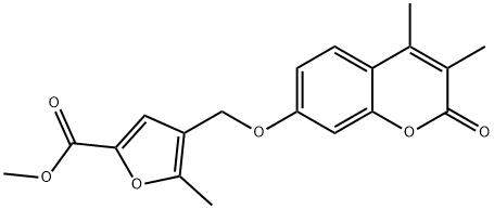 methyl 4-[(3,4-dimethyl-2-oxochromen-7-yl)oxymethyl]-5-methylfuran-2-carboxylate|