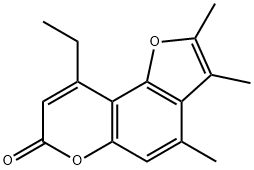 9-ethyl-2,3,4-trimethylfuro[2,3-f]chromen-7-one 结构式