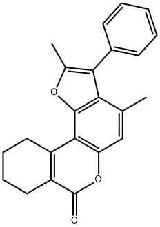 2,4-dimethyl-3-phenyl-8,9,10,11-tetrahydro-[1]benzofuro[6,7-c]isochromen-7-one Structure